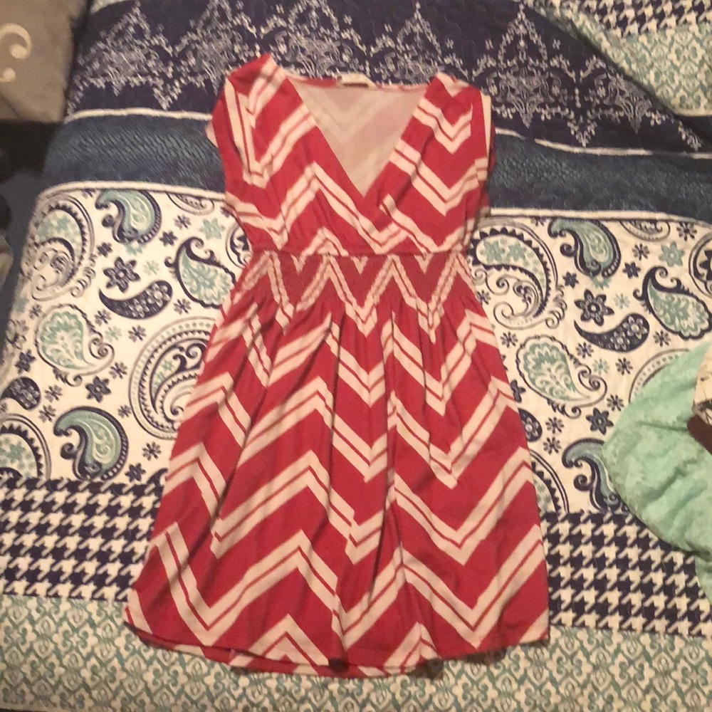Hot pink chevron dress!